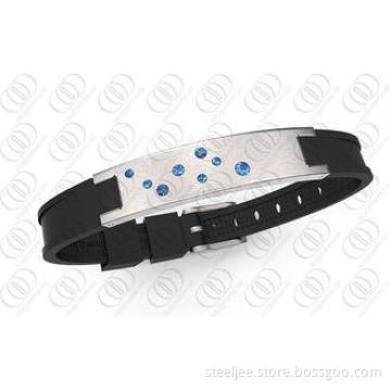 Shiny Polished Stainless Steel Bracelets , Silver Bracelets